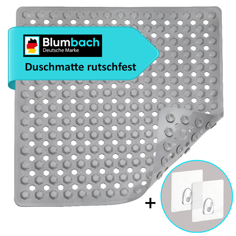 Duschmatte grau Blumbach rutschfest Anti Rutschmatte Dusche Antirutschmatte kaufen 53 x 53 cm