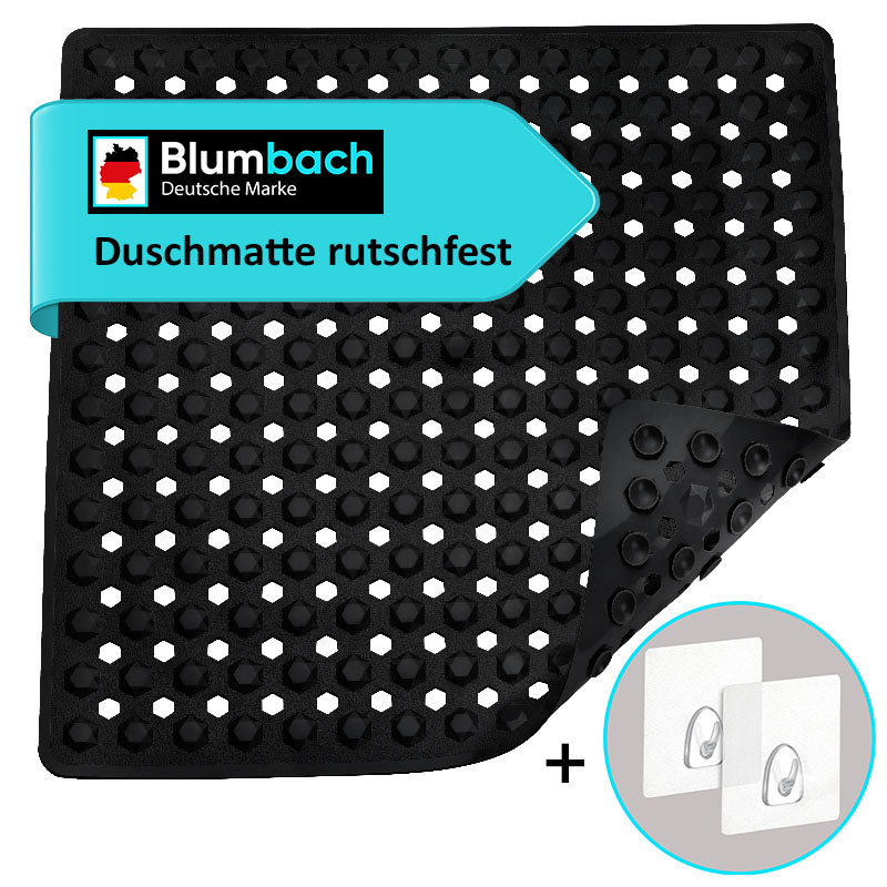 Antirutsch Duschmatte schwarz, rutschfeste Duscheinlage, Duschwanneneinlage