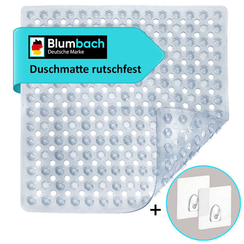 Duschmatte transparent klar durchsichtig Blumbach rutschfest Anti Rutschmatte Dusche Antirutschmatte kaufen 53 x 53 cm