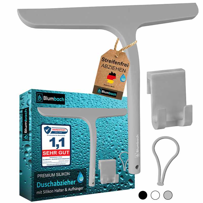 Duschabzieher schwarz, weiß & grau Blumbach