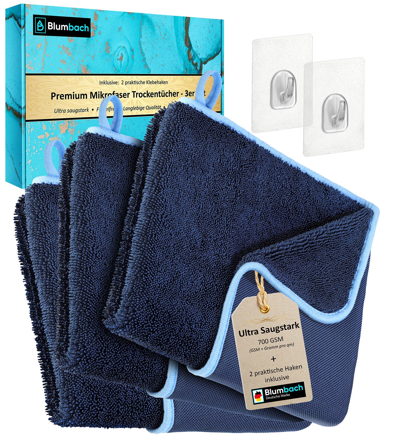 Trockentücher Mikrofaser MagicDry für Dusche, Bad, Auto, Küche & Haushalt
