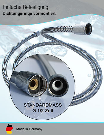 Flexibler Metall Duschschlauch Blumbach - Made in Germany