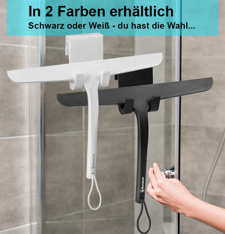 Duschabzieher weiß Abzieher Dusche Silikon Abzieher Badabzieher Duschwischer Badwischer Glasabzieher dusche Duschwand Abzieher Abzieher für Dusche Blumbach