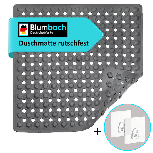 Duschmatte dunkelgrau Blumbach rutschfest Anti Rutschmatte Dusche Antirutschmatte kaufen 53 x 53 cm