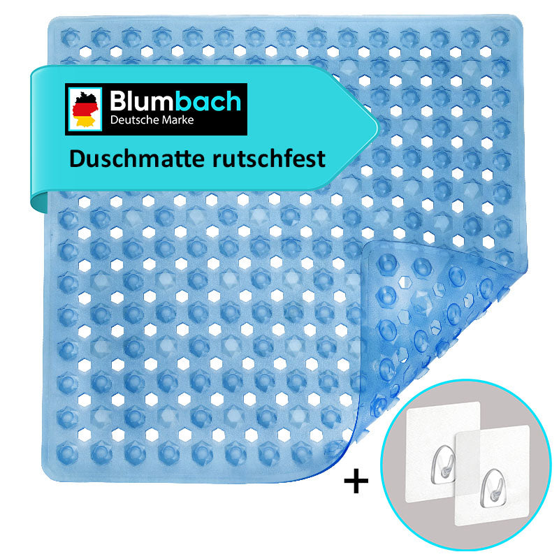Duschmatte blau transparent Blumbach rutschfest Anti Rutschmatte Dusche Antirutschmatte kaufen 53 x 53 cm