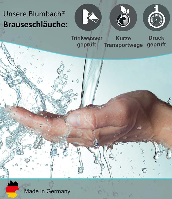 Blumbach Duschschlauch Metall & Kunststoff - Trinkwasserkonform und Made in Germany