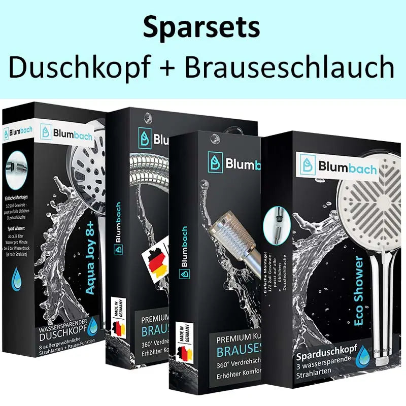 Duschkopf mit Schlauch - Duschbrause Set - Duschkopf Set
