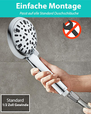 Blumbach Aqua Joy Hochdruck Duschkopf wassersparend - 8 Strahlarten