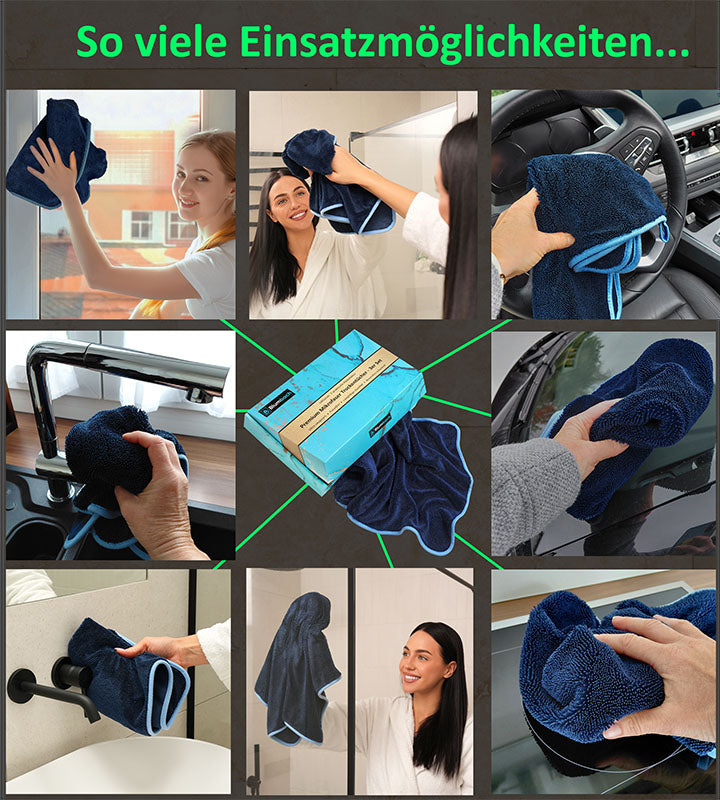 Mikrofaser Trockentücher Premium Set - Dusche, Bad, Auto... blumbach