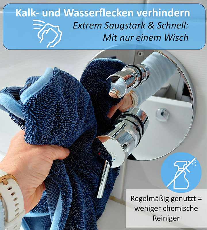 Mikrofaser Trockentücher Premium Set - Dusche, Bad, Auto... blumbach