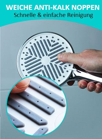Blumbach Eco Shower Sparduschkopf mit weichen Silikon Noppen - Wasser sparend 6 Liter