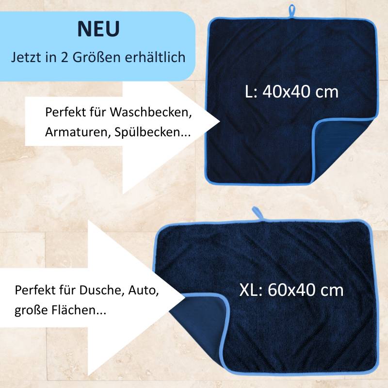 Mikrofasertücher XL 60x40 cm für Bad & Dusche