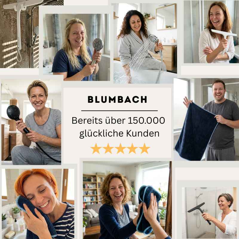 Duschabzieher schwarz, weiß & grau