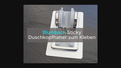 Duschkopfhalter "Sticky" zum Kleben. Winkel verstellbar, Schwarz